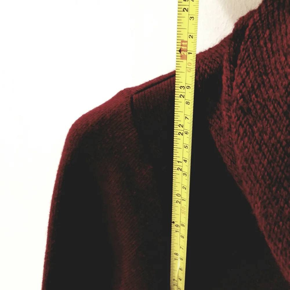 J.Crew Burgundy Kangaroo Pocket Cowlneck Pullover Top XXS-S